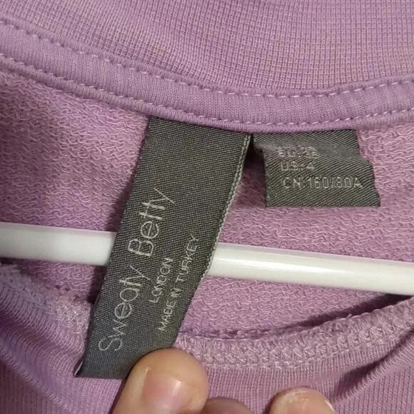 Sweaty Betty London purple crop top size 4 - Picture 3 of 4